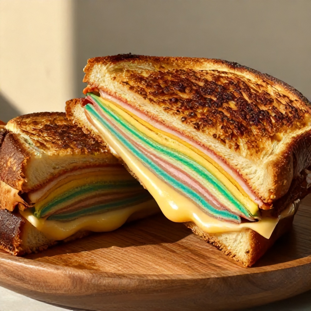 rainbow grilled cheese