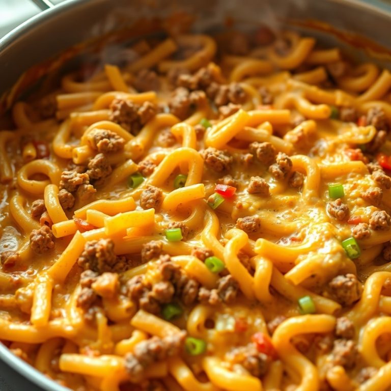 One Pot Cheesy Taco Pasta