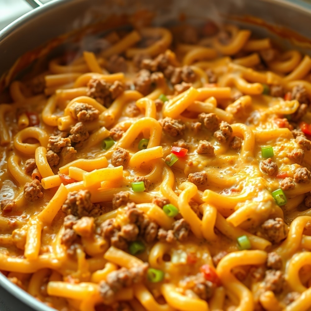 One Pot Cheesy Taco Pasta