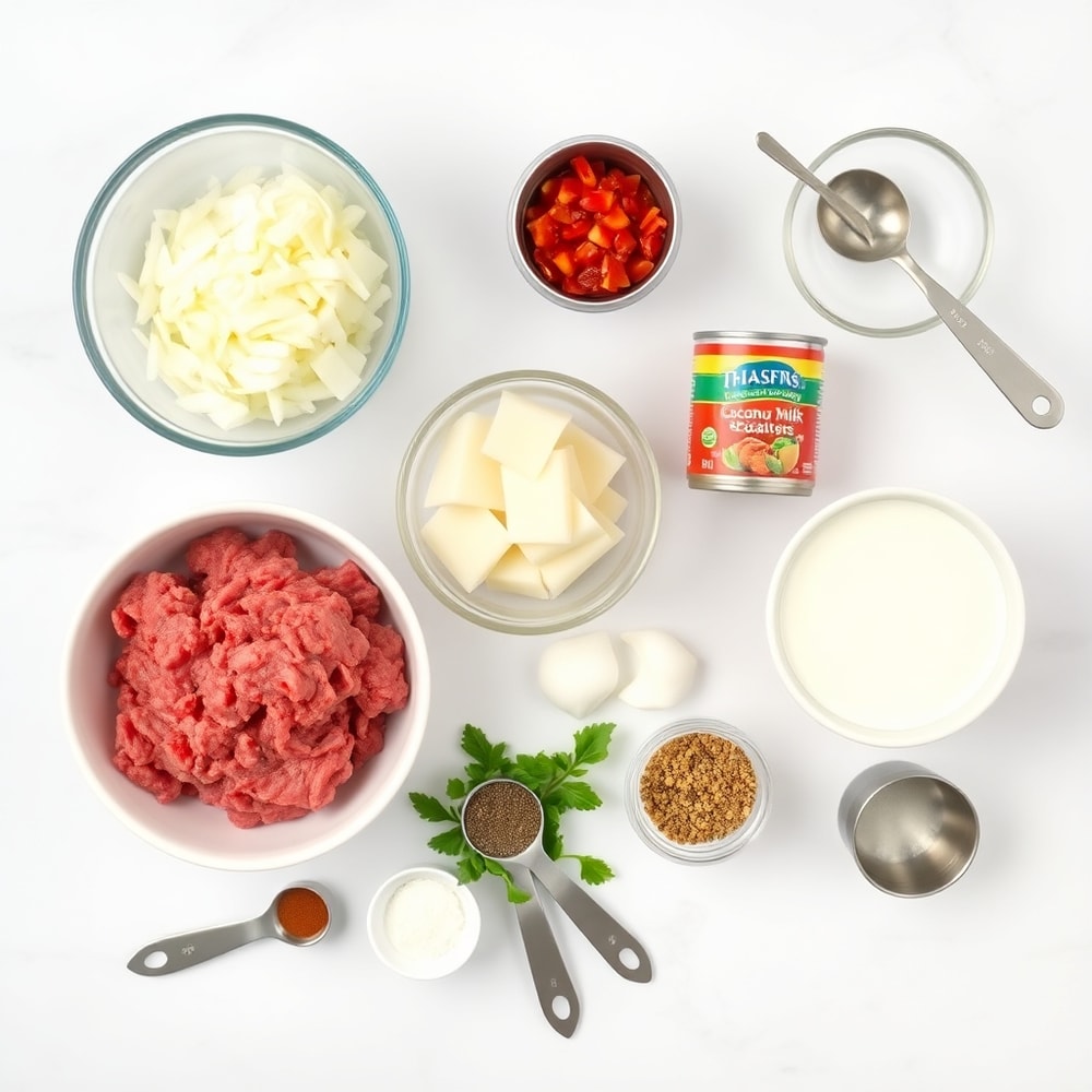 Raw ingredients for Paleo Pizza Soup
