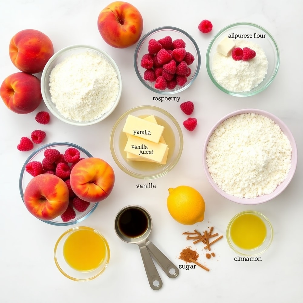 Peach Raspberry Crumb Bars Ingredients