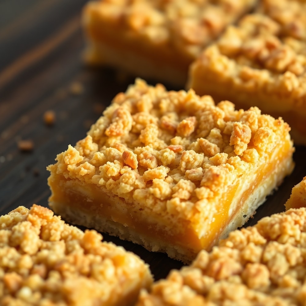 Peaches and Cream Crumble Bars