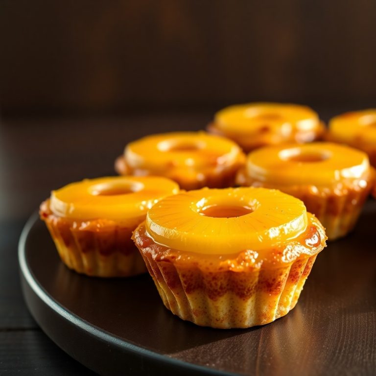 Pineapple Mascarpone Upside-Down Mini Cakes