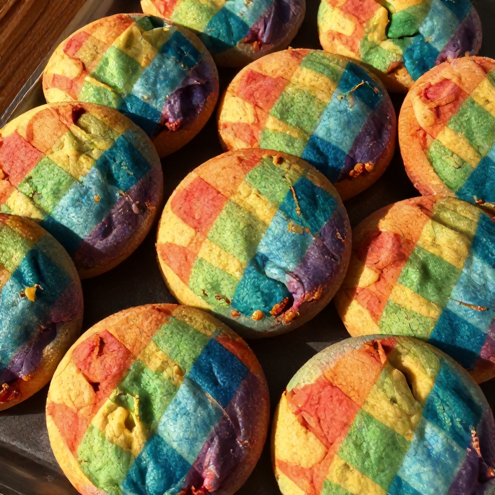 rainbow checkerboard cookies