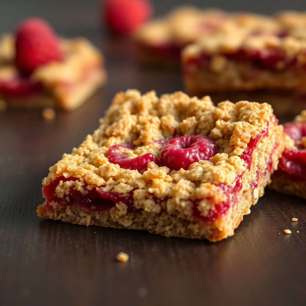 Raspberry Oatmeal Crumble Bars