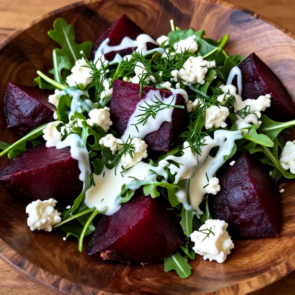 Plated Roasted Beet Salad