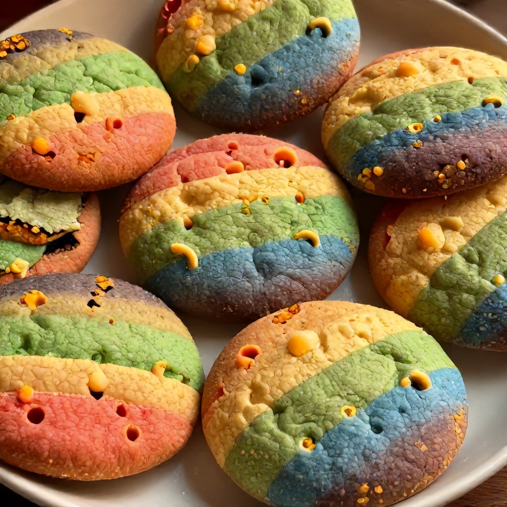 Pride cookies on a colorful plate